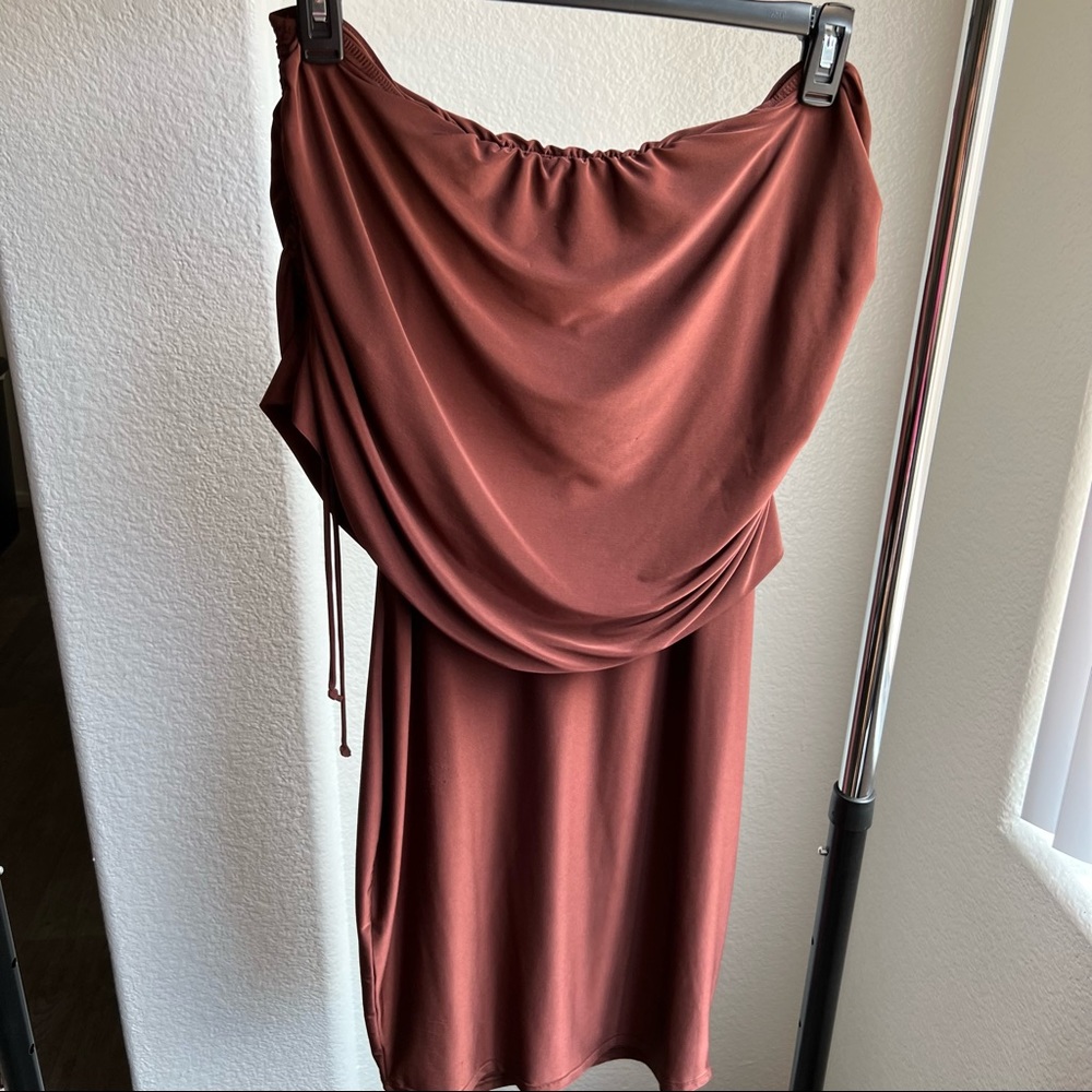 Sleeveless Wrap Shoulder Dress